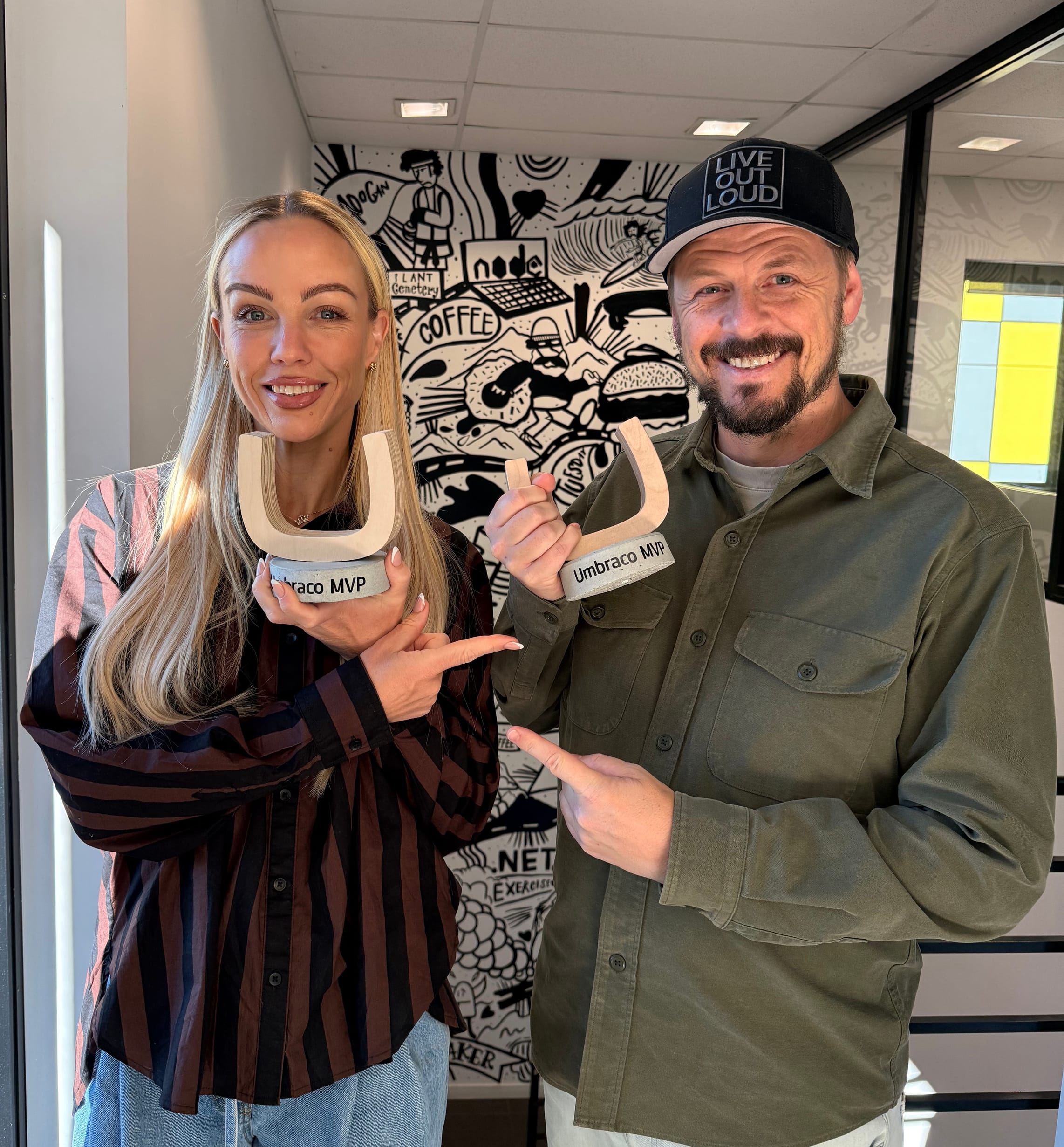 Cherie and Peter with their MVP awards